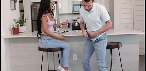  Latina teen Binky Beaz family fucked by big dick stepbro